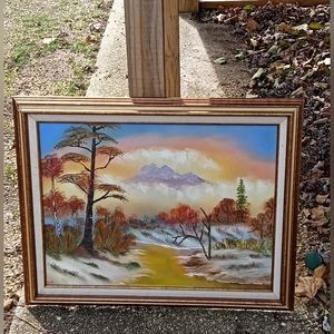 A picture painting of trees
